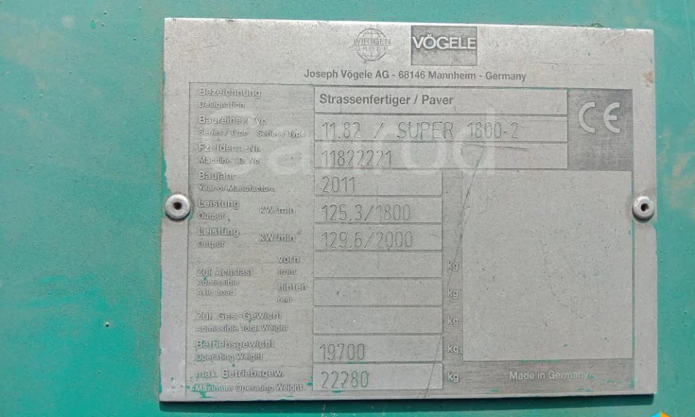 Vogele 1800-2 Paver